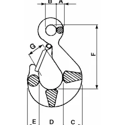 Lem Select Crochet À Visser-Crochet de levage à oeil et linguet de sécurité 2500 Kg DIN 689