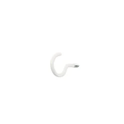 Diall Crochet À Visser-Crochet rond à visser en acier plastifié blanc 20x12 mm - 20 pièces