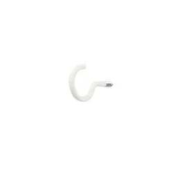 Diall Crochet rond à visser en acier plastifié blanc 30x15 mm - 10 pièces