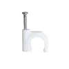 Horoz Electric Crochets fixation / Clips de Câble ronds type FLOP fi 9 mm, blancs, boîte de 100 pcs