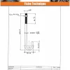 Vis Express Crosse ancrage M20X420 + 1 Ecrou Acier brut - 1 pièce