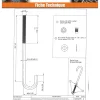 Vis Express Crosse ancrage M18X357 Filetée sur 150 +2 Ecrou +2 Rondelle Acier zingué - 100 pièces