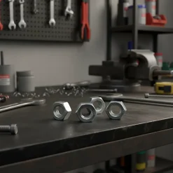 Diall Écrou hexagonal acier zingué ø20 mm - 4 pièces