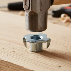 Diall 4 écrous à frapper Acier M8 ø22 mm x H. 11 mm