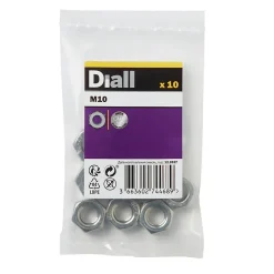 Diall Écrous hexagonaux en acier inoxydable A2 ø 10 - 10 pièces