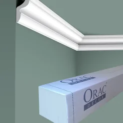 Orac Decor Moulure, Goulotte Et Plinthe-CX111 Corniche Plafond - 2,5x1,5x200cm (h x p x L) - moulure décorative polymère Carton complet