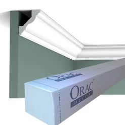 Orac Decor Moulure, Goulotte Et Plinthe-CX110 Corniche Plafond - 4,5x4,1x200cm (h x p x L) - moulure décorative polymère Carton 8 pièces