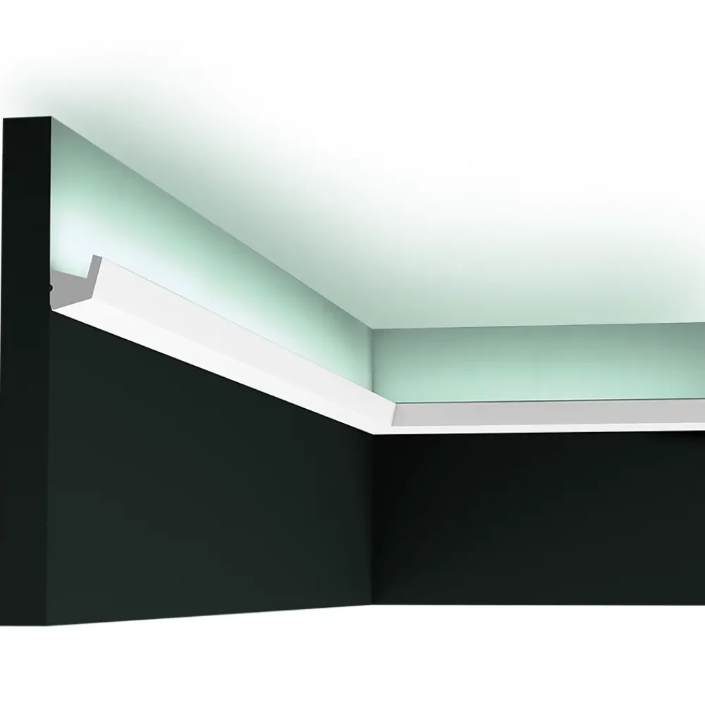 Orac Decor CX189 Corniche pour éclairage indirect - 2,7x2,7x200cm (h x p x L) - moulure décorative polymère A l'unité