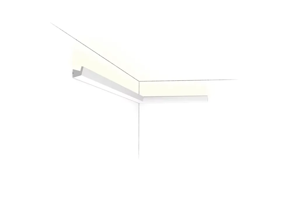 Orac Decor CX189 Corniche pour éclairage indirect - 2,7x2,7x200cm (h x p x L) - moulure décorative polymère A l'unité
