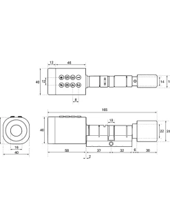 Thirard Serrure Et Gâche Électrique-Cylindre connecté Intelock STUDY, taille ajustable, argent - INTELOCK
