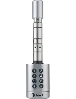 Thirard Serrure Et Gâche Électrique-Cylindre connecté Intelock STUDY, taille ajustable, argent - INTELOCK