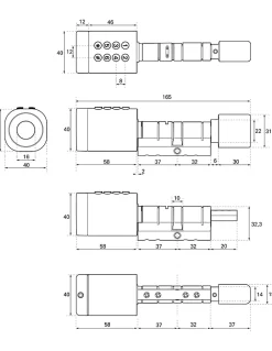 Thirard Serrure Et Gâche Électrique-Cylindre connecté Intelock STUDY, taille ajustable, argent - INTELOCK