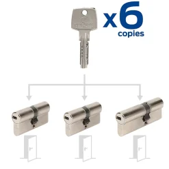 Bricard Cylindre De Serrure-Cylindre débrayable 30+30/30+30/30+40 avec 6 clés