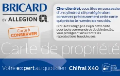 Bricard Cylindre débrayable Chifral x40 L.30x30 mm