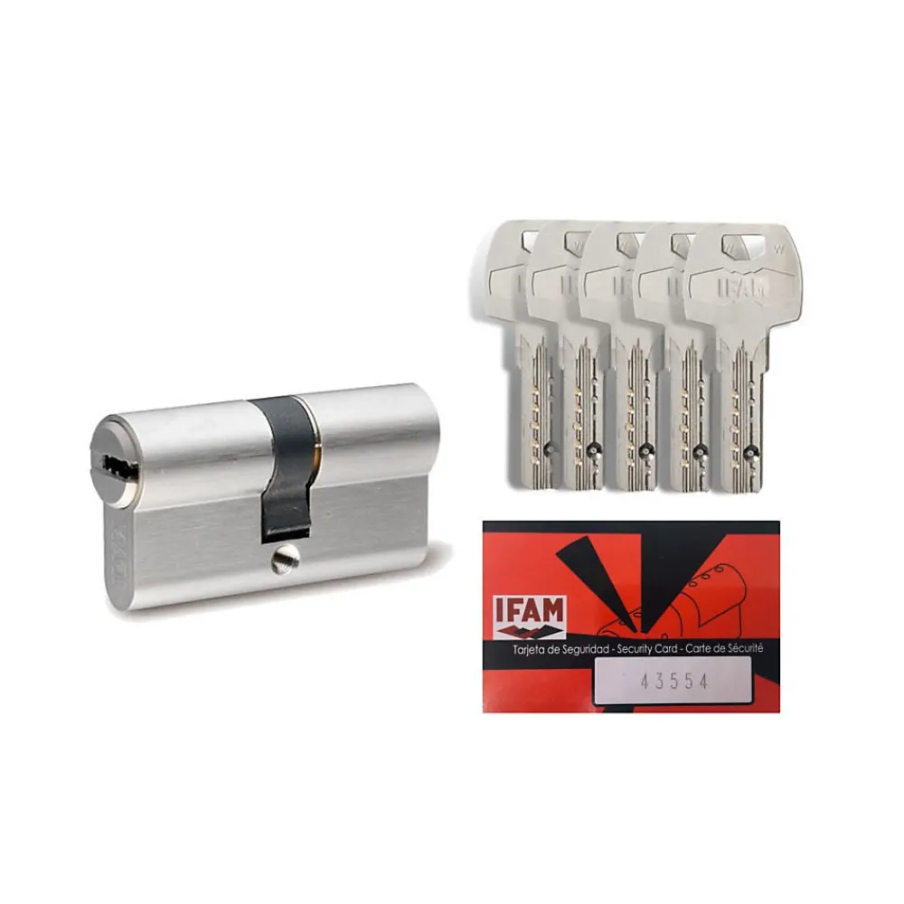 Ifam Cylindre de porte F6S avec fonction débrayable Dimensions - 30x30mm