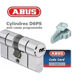 Autres Cylindre De Serrure-Cylindre de sécurité pour porte barillet 30 x 60 mm D6PS ABUS 5 clés