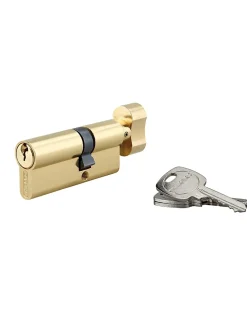 Thirard Cylindre De Serrure-Cylindre de serrure à bouton, 30Bx60mm, anti-arrachement, laiton, 3 clés -