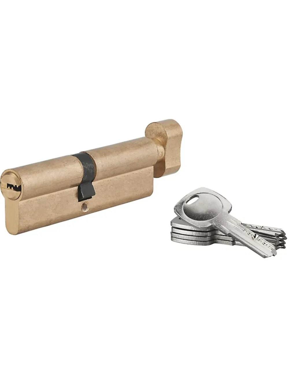 SP Cylindre de serrure à bouton 5G, 50Bx45mm, laiton, anti-arrachement, 5 clés -