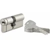 Thirard Cylindre de serrure double entrée Transit 2, 40x30mm, nickel, anti-perçage, anti-crochetage côté 30mm, 5 clés -