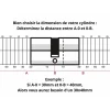 Thirard Cylindre de serrure double entrée, 45x45mm, anti-arrachement, nickel, 3 clés -