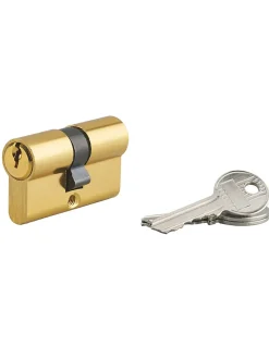 SP Cylindre de serrure double entrée Ecopro, 27x27mm, aluminium, anti-arrachement, 3 clés, laiton -