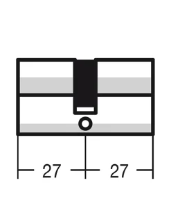 SP Cylindre de serrure double entrée Ecopro, 27x27mm, aluminium, anti-arrachement, 3 clés, laiton -