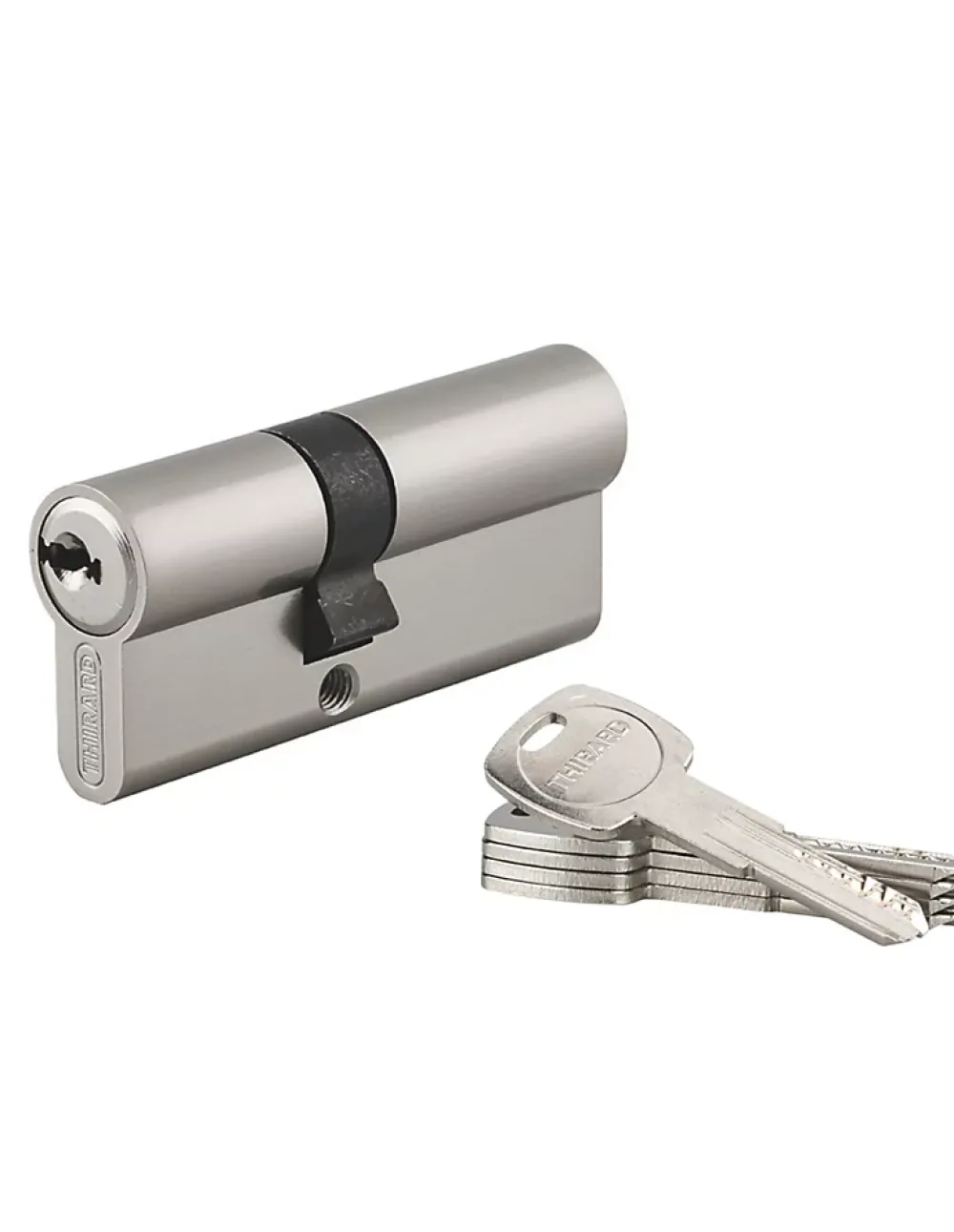 Thirard Cylindre De Serrure-Cylindre de serrure double entrée Trafic 6, 30x40mm, anti-arrachement, anti-perçage, nickel, fonction urgence 5 clés -