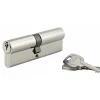 Thirard Cylindre De Serrure-Cylindre de serrure double entrée, 45x50mm, anti-arrachement, nickel, 3 clés -