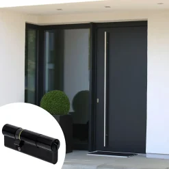 Vachette Cylindre De Serrure-Cylindre de Serrure 30x60 mm finition PVD noir V5 3 clés