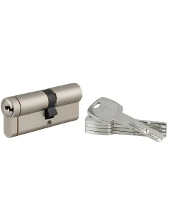Thirard Cylindre double entrée Transit 1, 35x45mm, nickelé, 5 clés -