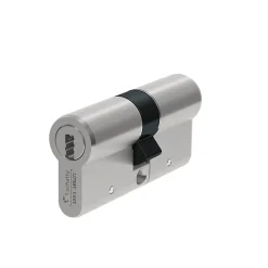 Vachette Cylindre De Serrure-Cylindre 2 entrées nickel 42.5 X 42.5 mm
