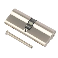 Smith & Locke Cylindre laiton nickel satiné 35 x 35 mm