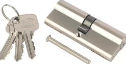 Smith & Locke Cylindre laiton nickel satiné 35 x 35 mm