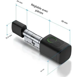 Automatisme Passion Serrure Connectée-Cylindre Électronique de Serrure Connectée Ouverture Code, RFID & Smartphone