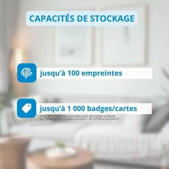 LOCKY Serrure Connectée-Cylindre électronique de serrure connecté -10 bio à empreinte digitale et badge rfid mifare