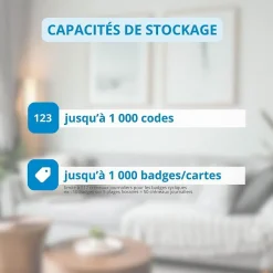 LOCKY Cylindre électronique de serrure connecté -10 code à code et badge rfid mifare