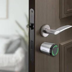 LOCKY Serrure Connectée-Cylindre électronique de serrure connecté étanche -13 double à badge rfid mifare