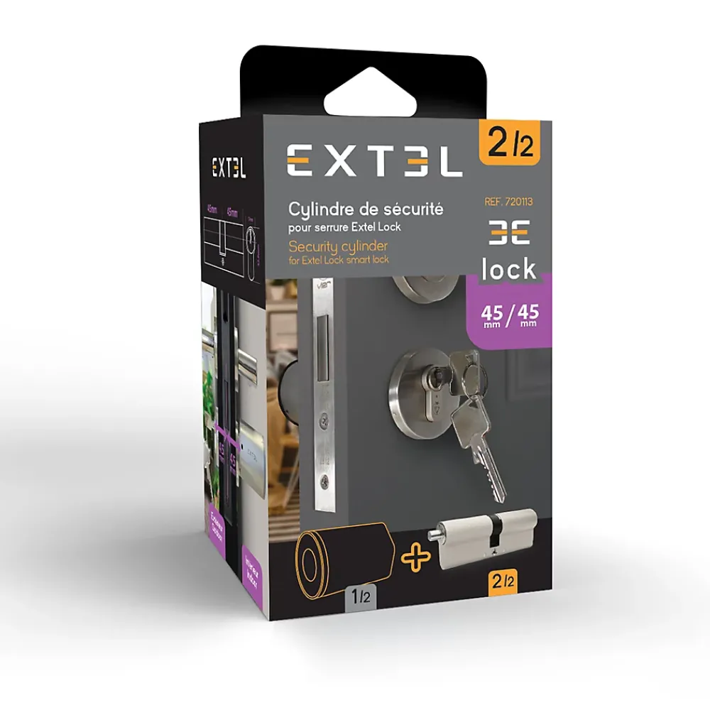 Extel Cylindre 45/45 pour serrure connectée Lock - - 720113