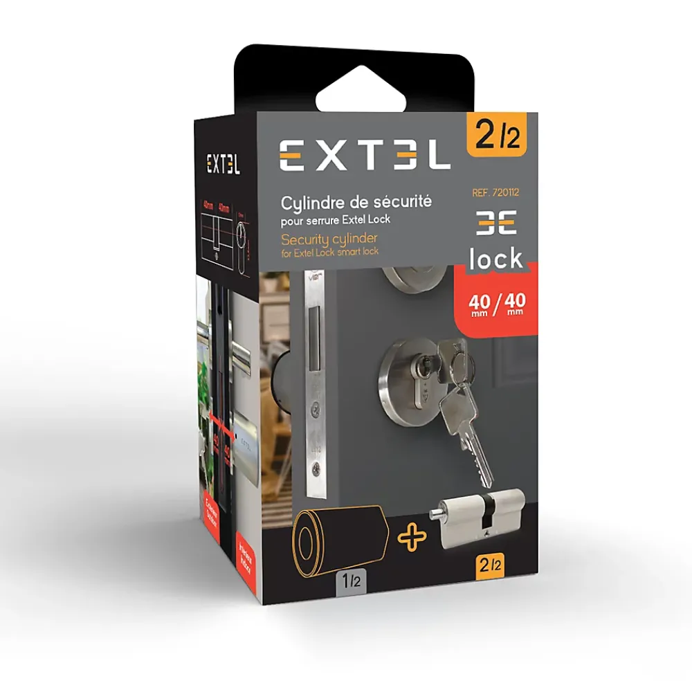 Extel Cylindre 40/40 pour serrure connectée Lock - - 720112