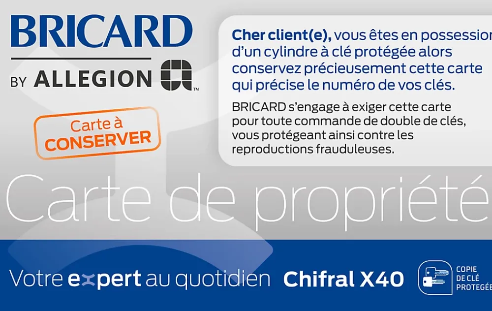 Bricard Cylindre De Serrure-Cylindres débrayables Chifral x40 L.40x50 mm