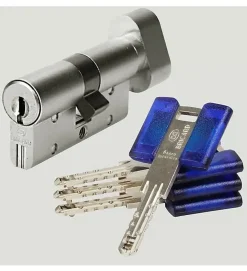 Autres Cylindre serrure 30x30 mm à bouton acier renforcé 3 clés CHIFRAL S2 BRICARD