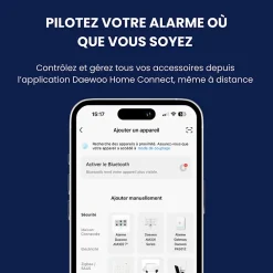 Daewoo Alarme Sans Fil-- Alarme maison sans fil avec écran tactile 7'' AM353 - 1 caméra extérieure autonome et 1 intérieure et 17 accessoires - Sa