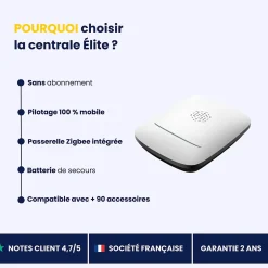 Daewoo - Pack Alarme Maison sans Fil Elite (Tranquillité+) - Centrale PA501Z - Kit XXL 20 Accessoires + 2 Caméras solaires Motoris