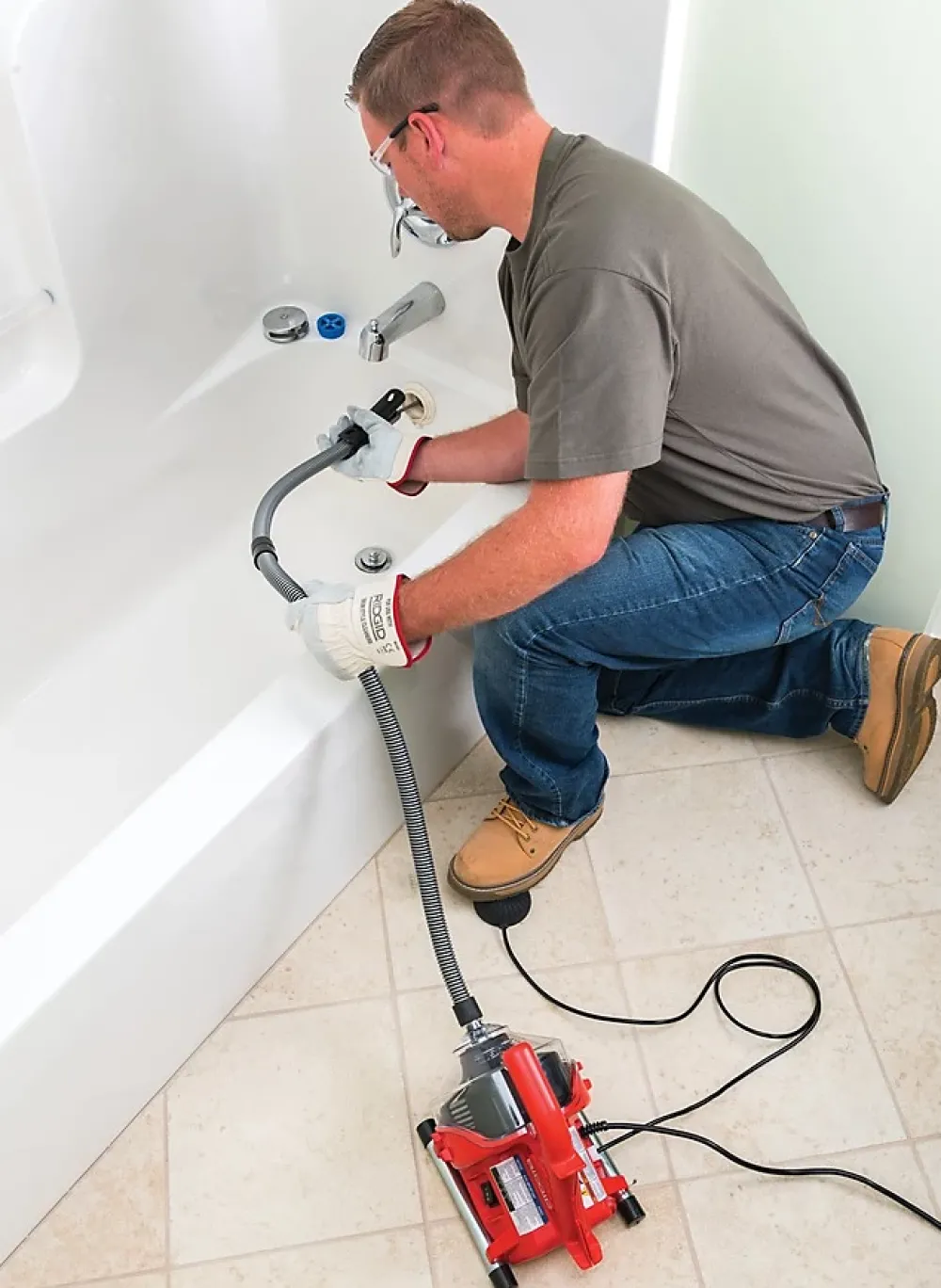 Ridgid Déboucheur Ventouse-Déboucheur haute pression PowerClear 59143 - nettoyeur de canalisation robuste 5,4 kg