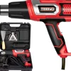 Teeno Décapeur thermique 2000W Pistolet à Air Chaud coffret avec 8 accessoires