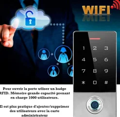 Automatisme Passion Serrure Et Gâche Électrique-Digicode avec lecteur d'empreintes connecté wifi et lecteur RFID