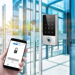 Automatisme Passion Serrure Et Gâche Électrique-Digicode avec lecteur d'empreintes connecté wifi et lecteur RFID