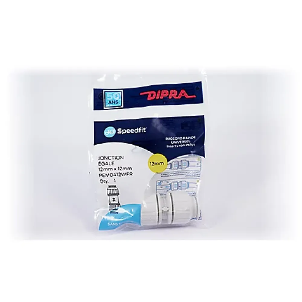 Dipra Tube Et Raccord Pehd-- Jonction égale Speedfit diamètre 12