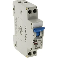 Novelec Disjoncteur 2A Nov'Elec Resi9 230V 2 pôles
