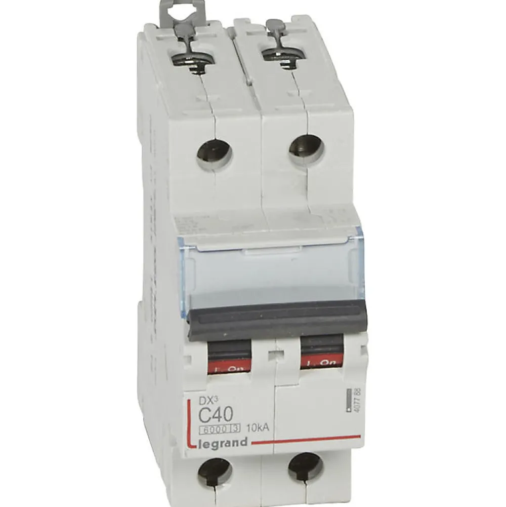 Legrand Disjoncteur Et Coupe-Circuit-407788 Disjoncteur Bipolaire 40a - 2p Courbe C - 6/10ka - à Vis - Dx3